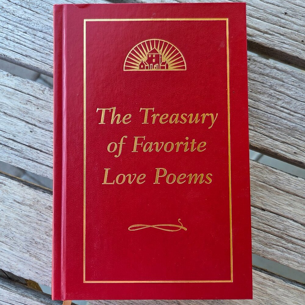 "The Treasury of Favorite Love Poems" Hardcover with Ribbon Page Marker LIKE NEW